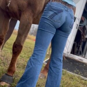 7 For All Mankind Flare Jeans in Blue